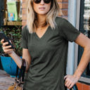 Medium HEATHER OLIVE Amaryllis Tee (Heather)