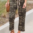 Medium Black CAMO Cropped Camo Lounge Pants