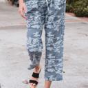 XL Black CAMO Cropped Camo Lounge Pants