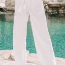  White Avery Wide-Leg Pants