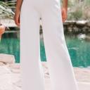 Medium White White Avery Wide-Leg Pants