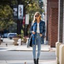 XXL Blue Plaid Knit Boyfriend Shirt