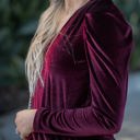  Pleated Long Sleeve V-neck Top