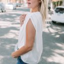 XL White Rouge Ruched Shoulder Top