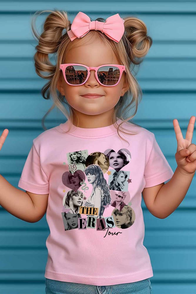 Kids The Eras Tour Hearts Graphic Tee or Crew