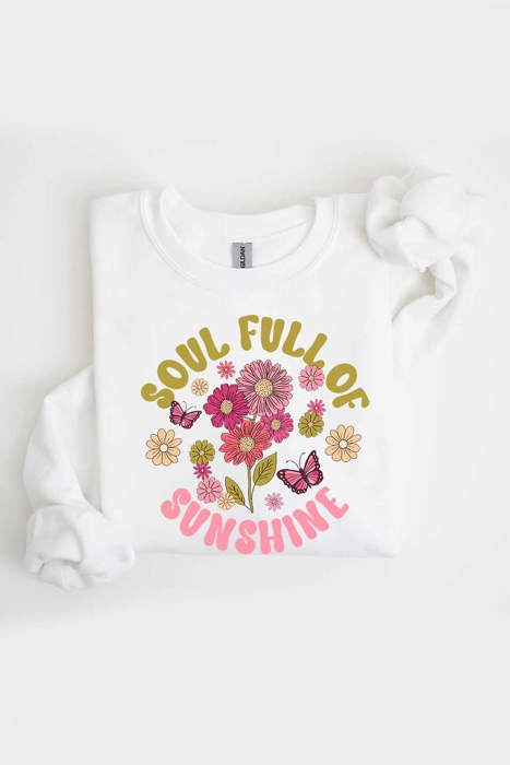 Soul Full of Sunshine Fleece Women Graphic Sweatshirt 