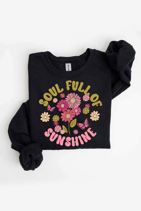 Soul Full of Sunshine Fleece Women Graphic Sweatshirt 