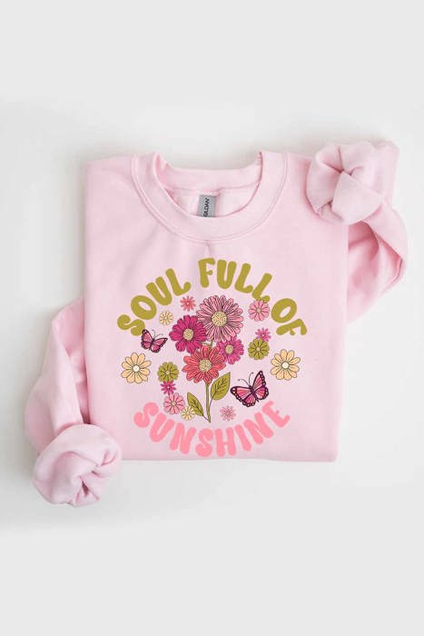 Soul Full of Sunshine Fleece Women Graphic Sweatshirt 