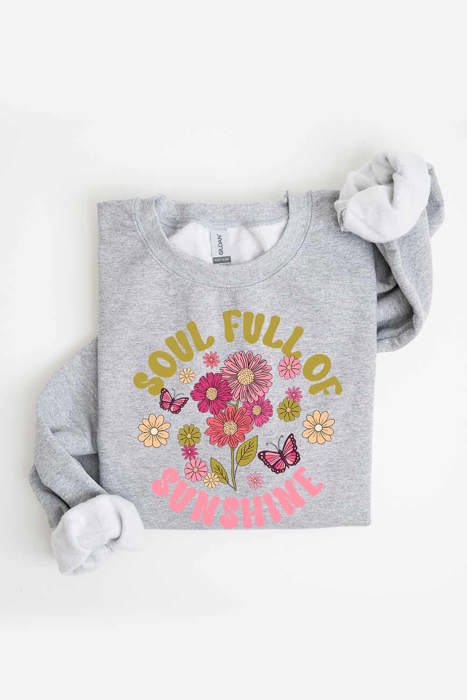 Soul Full of Sunshine Fleece Women Graphic Sweatshirt 