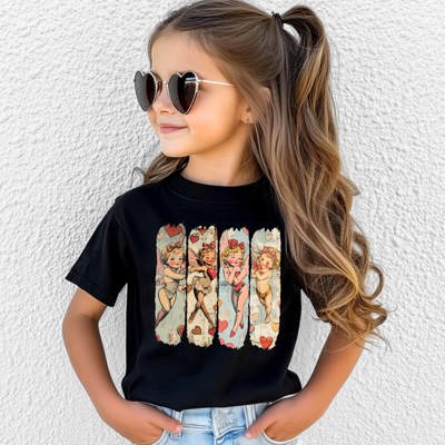 Valentines Day Cupid Kids Graphic Tee