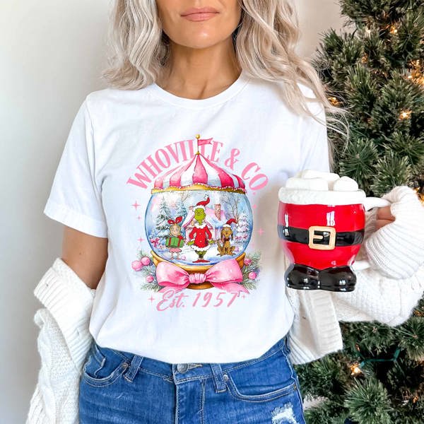 Whoville Globe Comfort Colors Holiday Graphic Tee