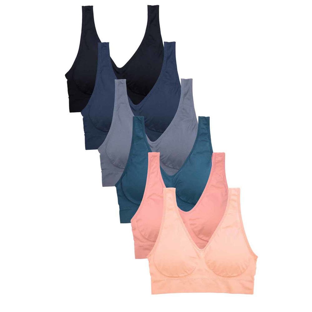 Lola Teal Seamless Padded Bra, Set of 6 