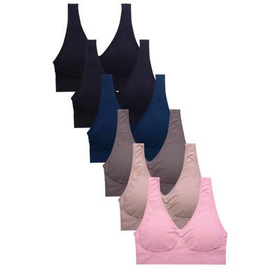 Sonia Blush Seamless Padded Bra, Set of 6 