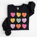  Valentines Day Candy Women Fleece Graphic Sweatshirt 