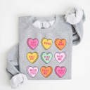  Valentines Day Candy Women Fleece Graphic Sweatshirt 