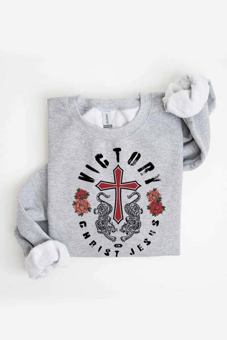 Victory Christ Jesus Women Graphic Sweatshirt 