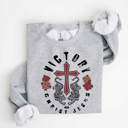  Victory Christ Jesus Women Graphic Sweatshirt 