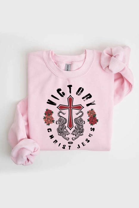 Victory Christ Jesus Women Graphic Sweatshirt 