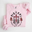  Victory Christ Jesus Women Graphic Sweatshirt 