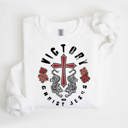  Victory Christ Jesus Women Graphic Sweatshirt 