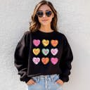  Valentines Day Candy Women Fleece Graphic Sweatshirt 