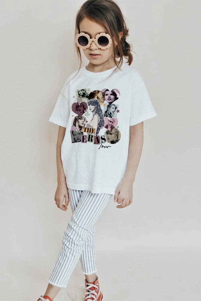 Kids The Eras Tour Hearts Graphic Tee or Crew