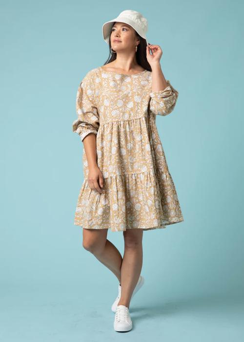 Meadow Tiered Dress in Floral Escape Print