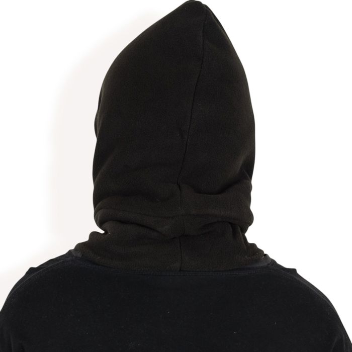 Men's Fleece Hooded Neck Warmer with Adjustable Drawstrings and Full Face Coverage for Cold Weather