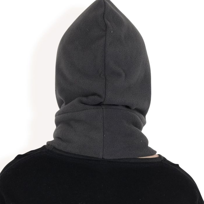 Men's Fleece Hooded Neck Warmer with Adjustable Drawstrings and Full Face Coverage for Cold Weather