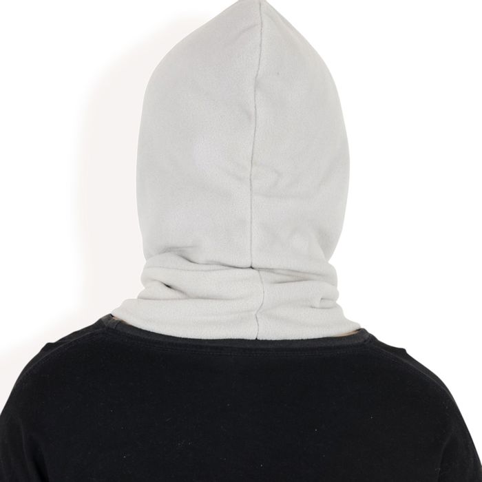 Men's Fleece Hooded Neck Warmer with Adjustable Drawstrings and Full Face Coverage for Cold Weather