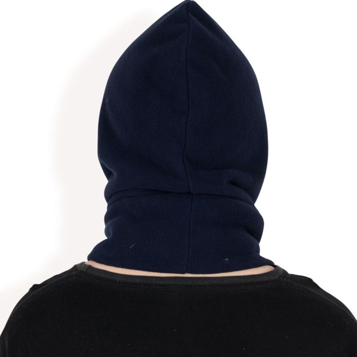 Men's Fleece Hooded Neck Warmer with Adjustable Drawstrings and Full Face Coverage for Cold Weather