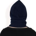 Blue Men's Fleece Hooded Neck Warmer with Adjustable Drawstrings and Full Face Coverage for Cold Weather