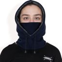 Blue Men's Fleece Hooded Neck Warmer with Adjustable Drawstrings and Full Face Coverage for Cold Weather