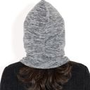 Gray Women's Fleece-Lined Hooded Neck Warmer with Adjustable Drawstrings for Full Coverage and Winter Protection