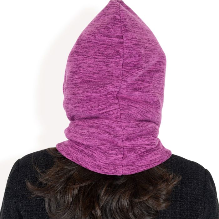 Women's Fleece-Lined Hooded Neck Warmer with Adjustable Drawstrings for Full Coverage and Winter Protection