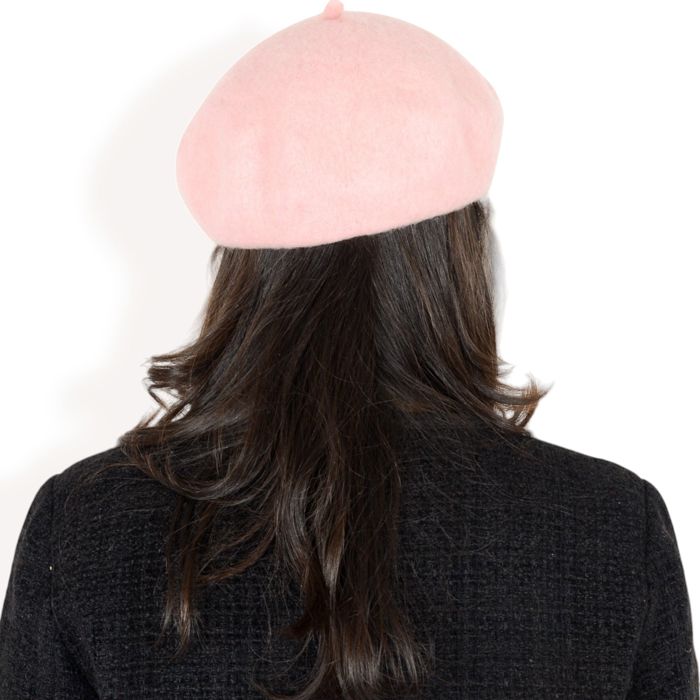 Women'sClassic Wool Beret Hat with Adjustable Inner Band and Timeless Parisian Style