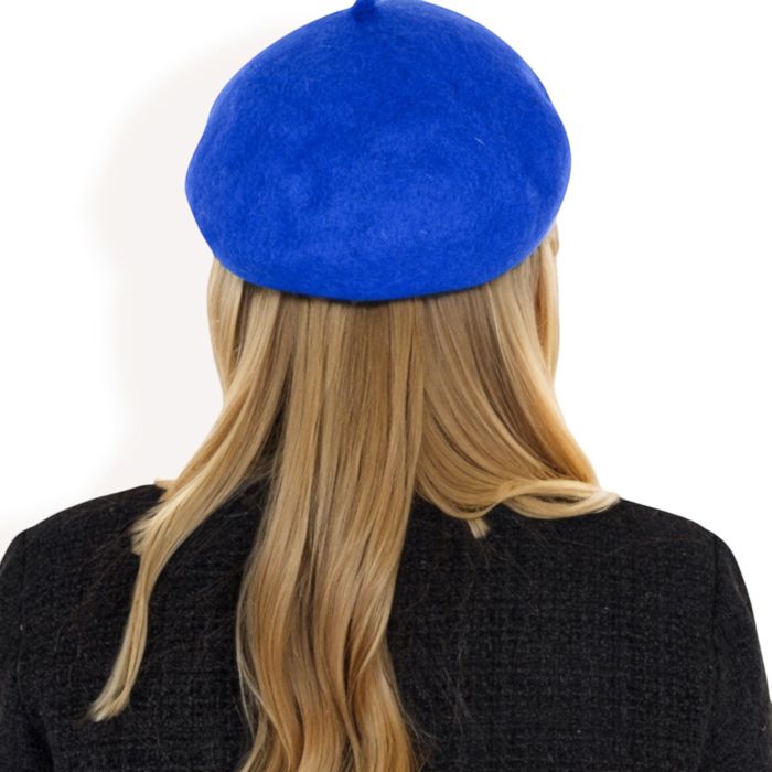 Women'sClassic Wool Beret Hat with Adjustable Inner Band and Timeless Parisian Style