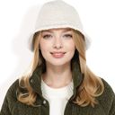  Women's High Pile Fleece Bucket Hat with Soft Textured Fabric and Modern Casual Design