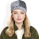 Gray Women's Sequin Velvet Beret with Sparkling Embellishments and Comfortable Satin-Lined Interior