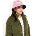 Pink Women's Sequin Bucket Hat with Sparkling Design and Reversible Feature for Stylish Casual or Party Looks