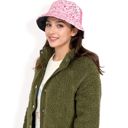 Pink Women's Sequin Bucket Hat with Sparkling Design and Reversible Feature for Stylish Casual or Party Looks