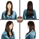 Brown Long Blonde Wig with Curtain Bangs and Dark Roots  Heat Resistant Synthetic Layered Wig for Women, 24 Inches