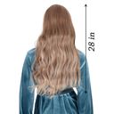 Gray 28-Inch Long Ombre Wavy Synthetic Wig with Middle Part and Heat-Resistant Natural Waves for Women Daily and Event Use