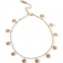  Dainty Charm Disc Bracelet with Adjustable Chain