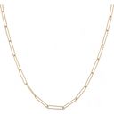 Gold Minimalist Gold Tone Paperclip Chain Necklace Simple Modern Design