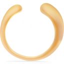  Minimalist Adjustable Gold Tone Open Ring with Smooth Curved Design