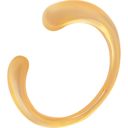  Minimalist Adjustable Gold Tone Open Ring with Smooth Curved Design