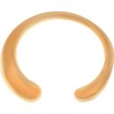  Minimalist Adjustable Gold Tone Open Ring with Smooth Curved Design