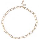 Gold Modern Paperclip Chain Necklace with Large Links