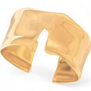 Gold Sculptural Gold Tone Cuff Bracelet Open Geometric Statement Design